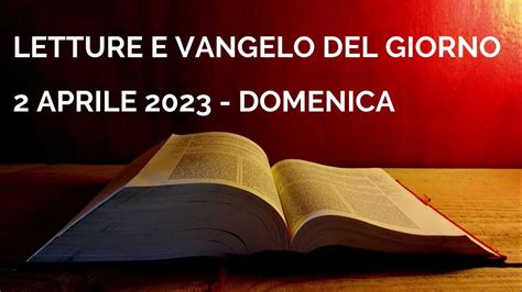 letture domenica 2 aprile 2023